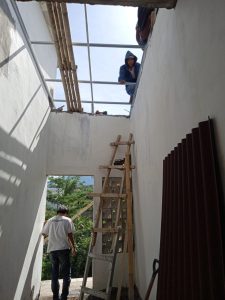 proses pengerjaan eksterior rumah